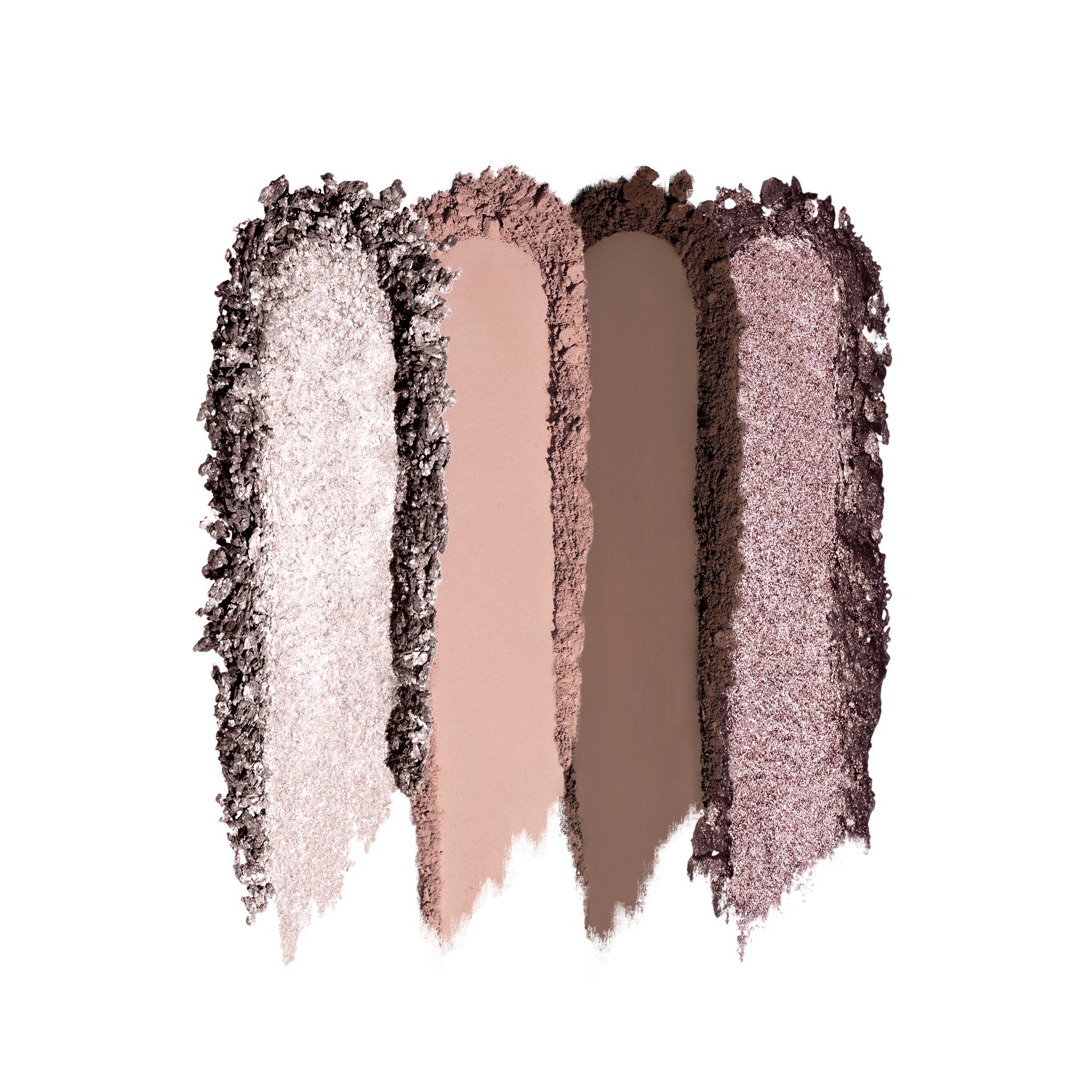 סווטצ'ים של ארבעת הגוונים בפלטת הצלליות Luxe Glam Compact בגוון 'Cool'.