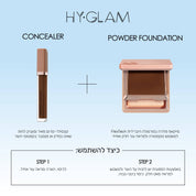 HY-GLAM POWDER FOUNDATION - מייקאפ פודרה היי-גלאם פאודר פאונדיישן -  